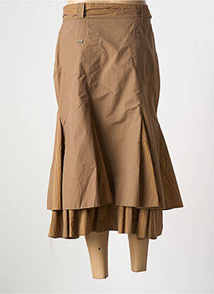 Jupe mi-longue coupe évasée marron COTE ANGLAISE femme