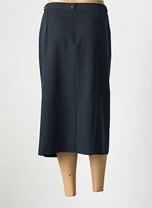 Jupe mi-longue stretch bleu QUATTRO femme