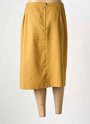 Jupe mi-longue coupe droite jaune FRANCE RIVOIRE femme