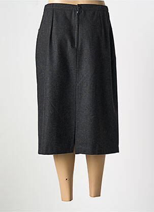 Jupe mi-longue coupe droite gris FRANCE RIVOIRE femme