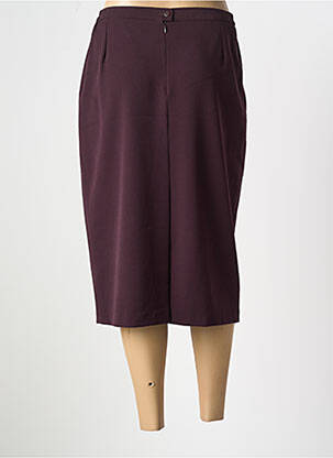 Jupe mi-longue coupe droite violet GUY DUBOUIS femme