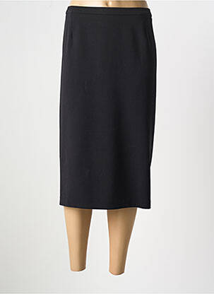 Jupe mi-longue stretch noir GUY DUBOUIS femme
