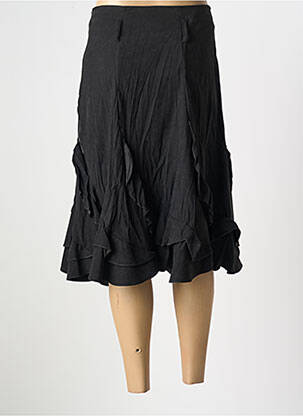 Jupe mi-longue fermeture zip latéral noir LA BANDE A NANA femme