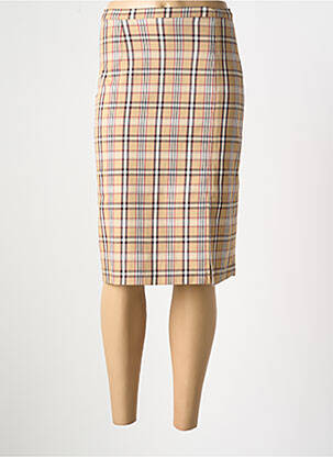Jupe mi-longue taille normale beige LUCCHINI femme