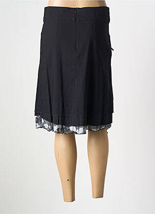 Jupe mi-longue stretch noir MODISSIMO femme
