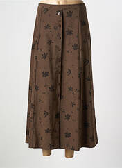 Jupe longue marron FRANCE RIVOIRE pour femme seconde vue