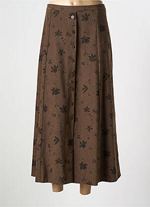 Jupe longue marron FRANCE RIVOIRE pour femme