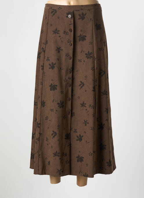 Jupe longue marron FRANCE RIVOIRE pour femme