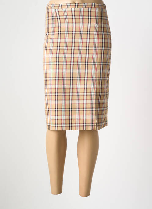 Jupe mi-longue beige LUCCHINI pour femme