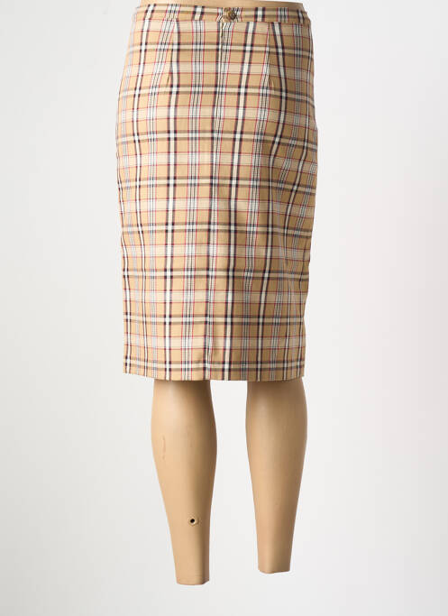 Jupe mi-longue beige LUCCHINI pour femme