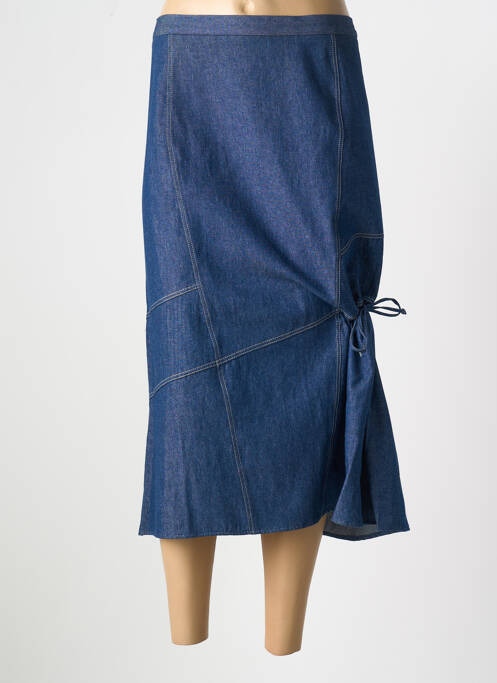 Jupe mi-longue bleu CLAUDE DE SAIVRE pour femme