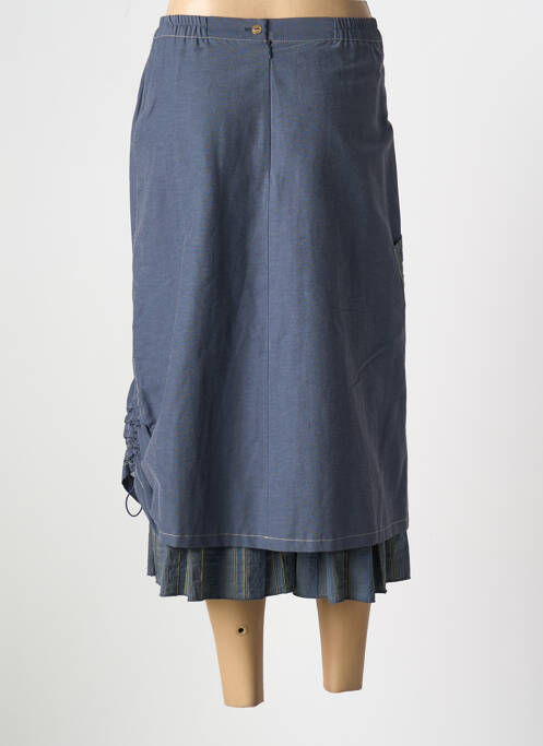 Jupe mi-longue bleu GEVANA pour femme