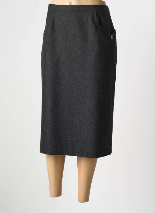 Jupe mi-longue gris FRANCE RIVOIRE pour femme