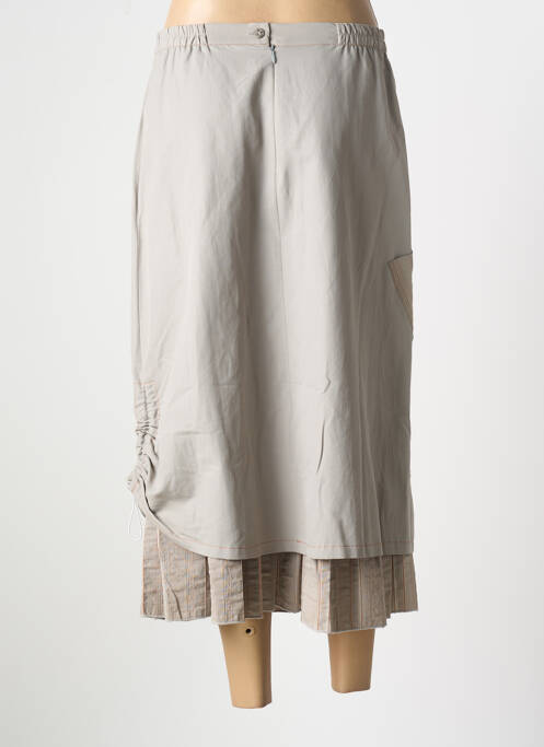 Jupe mi-longue gris GEVANA pour femme