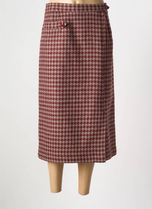 Jupe mi-longue rouge CASTILLE pour femme