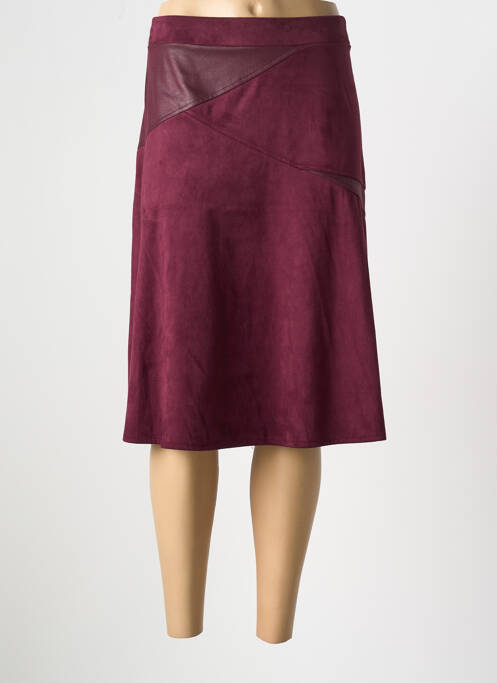 Jupe mi-longue violet HALOGENE pour femme