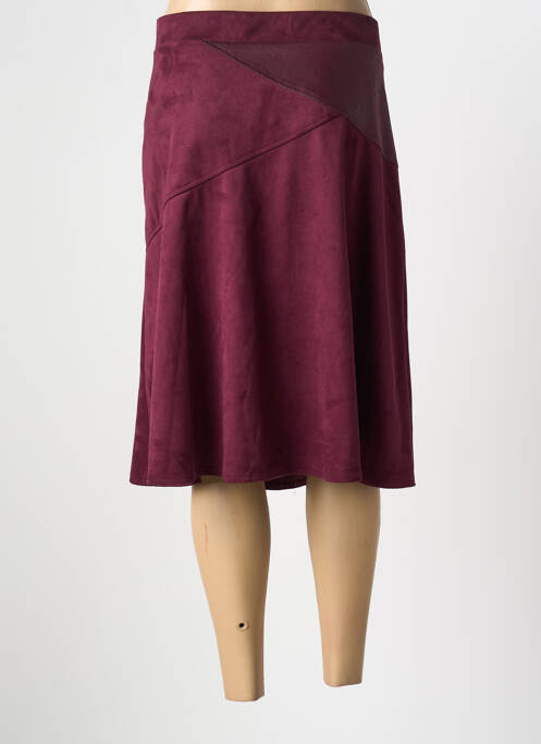 Jupe mi-longue violet HALOGENE pour femme