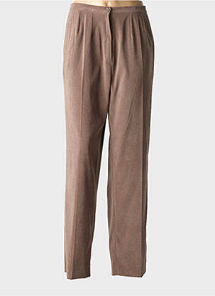Pantalon droit stretch taille normale vert FRANCE RIVOIRE femme