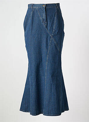 Jupe longue coupe évasée bleu LUCCHINI femme