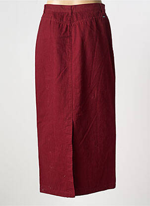 Jupe longue coupe droite rouge STK femme