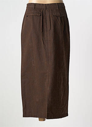 Jupe longue coupe droite marron STK femme