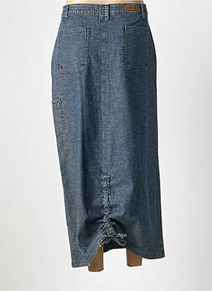 Jupe longue coupe droite bleu STK femme