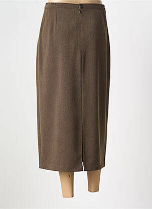 Jupe longue fermeture zippée au dos vert FRANCE RIVOIRE femme