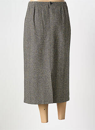Jupe longue imprimé fantaisie gris FRANCE RIVOIRE femme