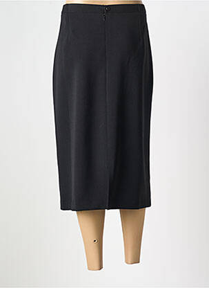 Jupe mi-longue coupe droite noir FRANCE RIVOIRE femme