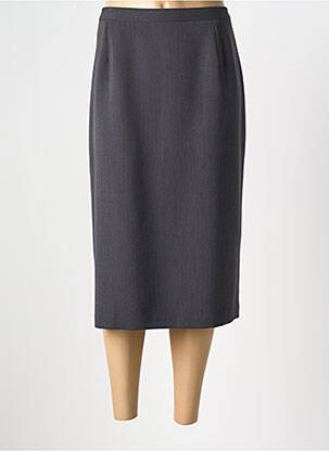 Jupe mi-longue stretch gris FRANCE RIVOIRE femme
