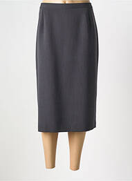 Jupe mi-longue coupe droite gris FRANCE RIVOIRE femme