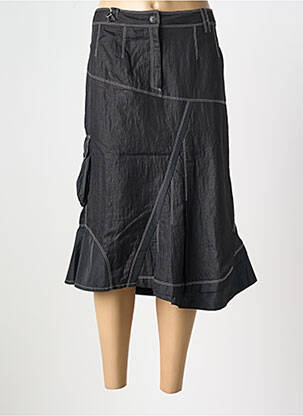 Jupe mi-longue coupe évasée noir CAMAGE femme