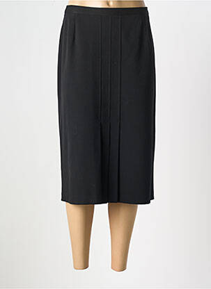 Jupe mi-longue coupe droite noir FRANCE RIVOIRE femme
