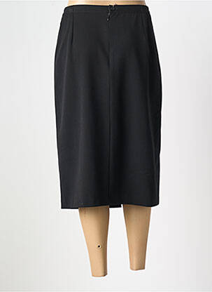 Jupe mi-longue coupe droite noir FRANCE RIVOIRE femme