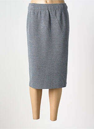 Jupe mi-longue coupe droite gris GRIFFON femme