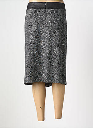 Jupe mi-longue coupe droite gris GEVANA femme
