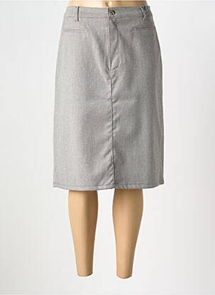 Jupe mi-longue stretch gris STK femme