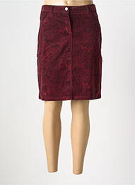 Jupe mi-longue coupe droite rouge THALASSA femme