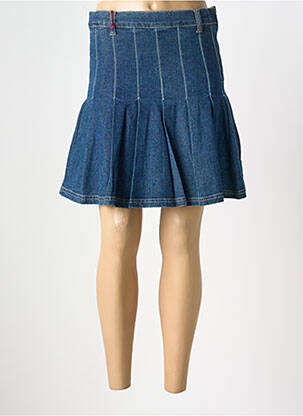 Jupe courte coupe évasée bleu STK femme