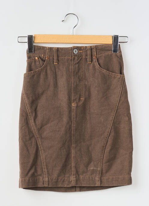 Jupe courte marron SETRAK pour femme