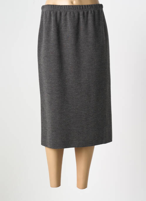 Jupe mi-longue gris FRANCE RIVOIRE pour femme