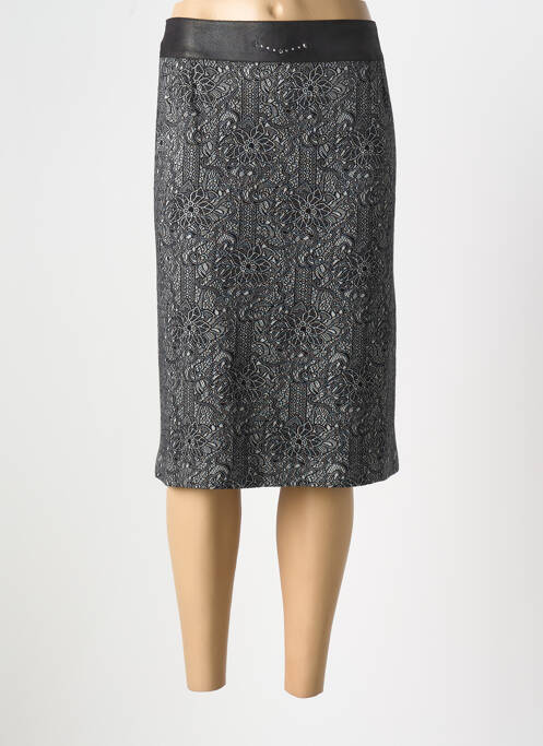 Jupe mi-longue gris GEVANA pour femme