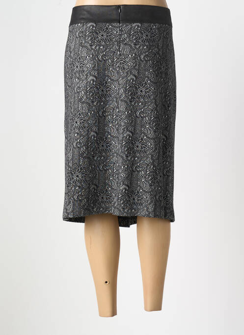 Jupe mi-longue gris GEVANA femme