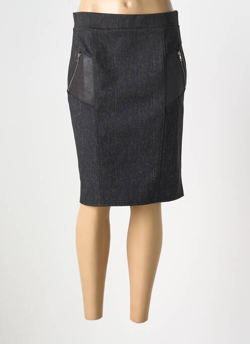 Jupe mi-longue gris HALOGENE pour femme