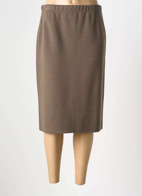 Jupe mi-longue marron TELMAIL pour femme