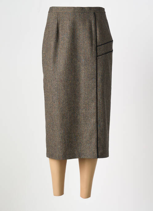 Jupe mi-longue noir FRANCE RIVOIRE pour femme