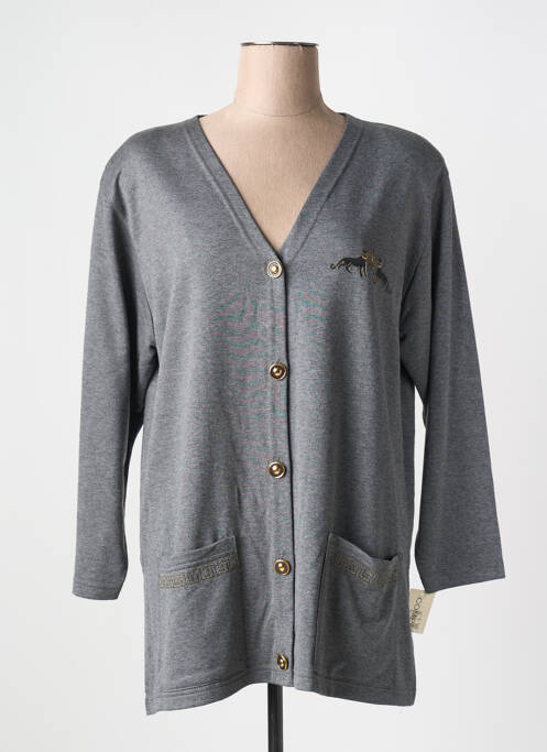 Gilet manches longues gris SK COMPAGNIE pour femme