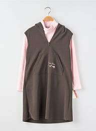 Ensemble robe manches longues marron GINKANA fille