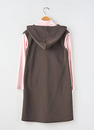 Ensemble robe manches longues marron GINKANA fille