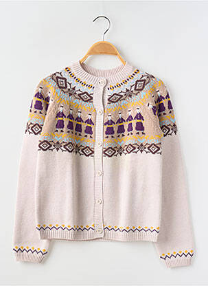 Gilet manches longues col rond beige PETIT BATEAU garçon